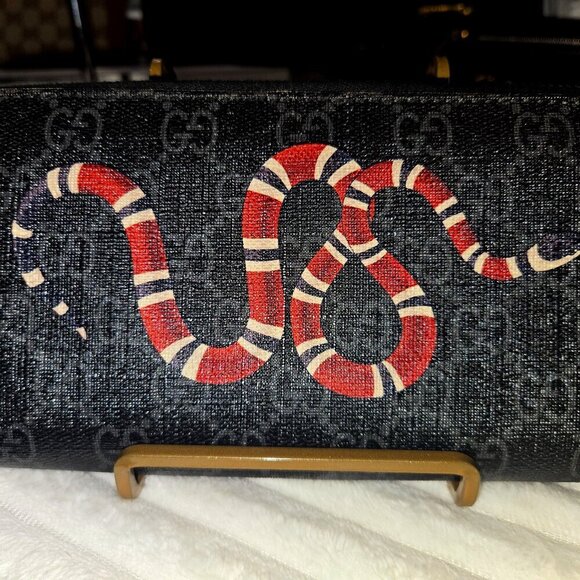 Gucci Handbags - Gucci Supreme King Snake Wallet